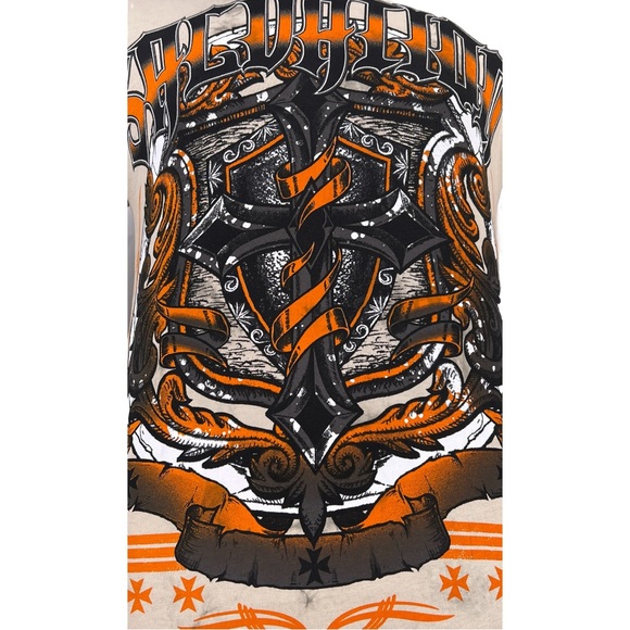 Archaic By Affliction Men's T-shirt Unknown Warrior Cross Wings S-3XL - Picture 7 of 8